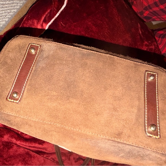 Dooney & Bourke Zebra Stripe Tote - Brown, Cream, and Red - Picture 5 of 7